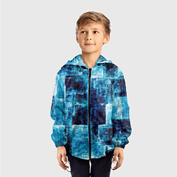 Ветровка с капюшоном детская Куски льда, цвет: 3D-черный — фото 2