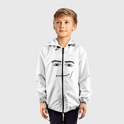 Ветровка с капюшоном детская Одежда Man Face Roblox, цвет: 3D-черный — фото 2