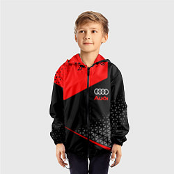 Ветровка с капюшоном детская Ауди - sportwear, цвет: 3D-черный — фото 2