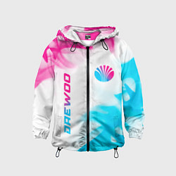 Детская ветровка Daewoo neon gradient style: надпись, символ