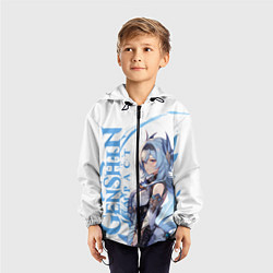 Ветровка с капюшоном детская Genshin impact - Эола, цвет: 3D-черный — фото 2