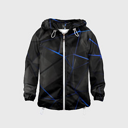 Ветровка с капюшоном детская Black blue style, цвет: 3D-белый