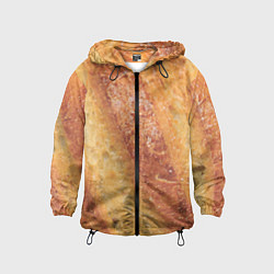 Ветровка с капюшоном детская Корочка батона, цвет: 3D-черный