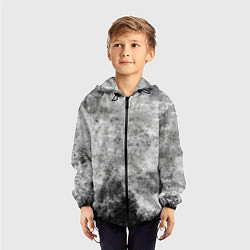 Ветровка с капюшоном детская Абстракция - gray mood, цвет: 3D-черный — фото 2