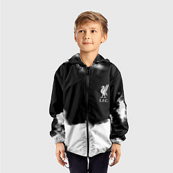 Ветровка с капюшоном детская Liverpool текстура, цвет: 3D-черный — фото 2