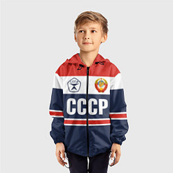 Ветровка с капюшоном детская СССР - Союз Советских Социалистических Республик, цвет: 3D-черный — фото 2
