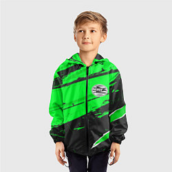 Ветровка с капюшоном детская PSV sport green, цвет: 3D-черный — фото 2
