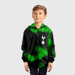 Ветровка с капюшоном детская Tottenham sport halftone, цвет: 3D-черный — фото 2