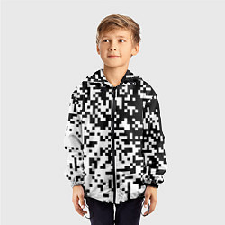 Ветровка с капюшоном детская Камуфляж городской, цвет: 3D-черный — фото 2