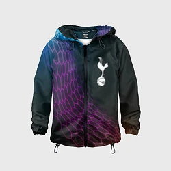 Ветровка с капюшоном детская Tottenham футбольная сетка, цвет: 3D-черный
