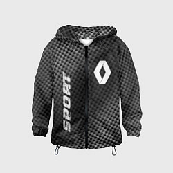 Ветровка с капюшоном детская Renault sport carbon, цвет: 3D-черный