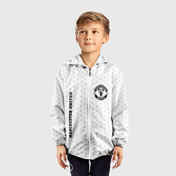 Ветровка с капюшоном детская Manchester United sport на светлом фоне вертикальн, цвет: 3D-белый — фото 2