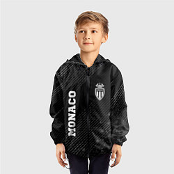 Ветровка с капюшоном детская Monaco sport на темном фоне вертикально, цвет: 3D-черный — фото 2