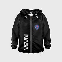 Ветровка с капюшоном детская Nasa space steel, цвет: 3D-белый