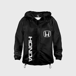 Ветровка с капюшоном детская Honda white logo auto, цвет: 3D-черный