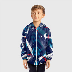 Ветровка с капюшоном детская Абстрактный фон с пятнистым узором, цвет: 3D-белый — фото 2