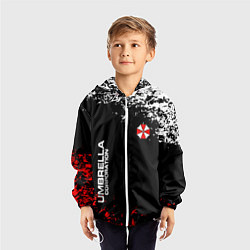 Ветровка с капюшоном детская Resident evil - вирус, цвет: 3D-белый — фото 2