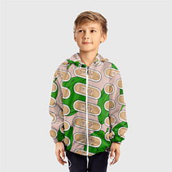 Ветровка с капюшоном детская Я в порядке пластырь, цвет: 3D-белый — фото 2
