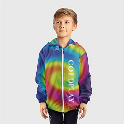Ветровка с капюшоном детская Coldplay moon music album, цвет: 3D-белый — фото 2