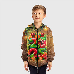 Ветровка с капюшоном детская Змеи к нам приходят, цвет: 3D-черный — фото 2