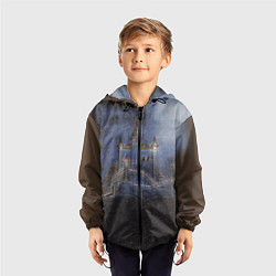 Ветровка с капюшоном детская Замок принцессы, цвет: 3D-черный — фото 2