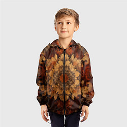 Ветровка с капюшоном детская Узор в старинном стиле, цвет: 3D-черный — фото 2