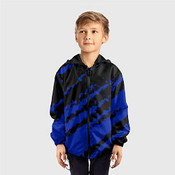 Ветровка с капюшоном детская The color is black and blue, цвет: 3D-черный — фото 2