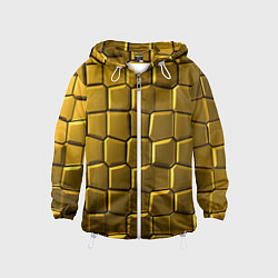Ветровка с капюшоном детская Золотые слитки, цвет: 3D-белый