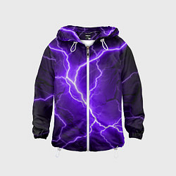 Ветровка с капюшоном детская Color purple black, цвет: 3D-белый