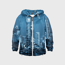 Ветровка с капюшоном детская City, цвет: 3D-белый