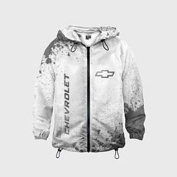 Ветровка с капюшоном детская Chevrolet - white gradient вертикально, цвет: 3D-черный