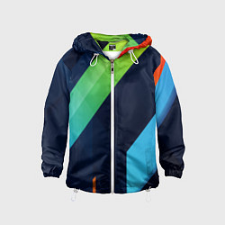 Ветровка с капюшоном детская Multicolored, цвет: 3D-белый
