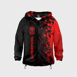 Ветровка с капюшоном детская Liverpool - red gradient по-вертикали, цвет: 3D-черный