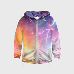 Детская ветровка Магический фон с молниями и звездами