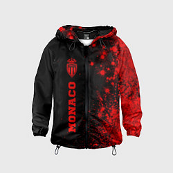 Ветровка с капюшоном детская Monaco - red gradient по-вертикали, цвет: 3D-черный