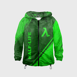 Ветровка с капюшоном детская Half-Life - green gradient вертикально, цвет: 3D-черный