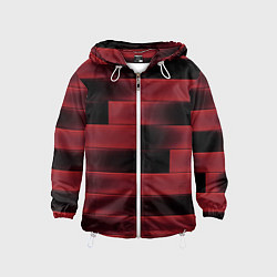 Ветровка с капюшоном детская Color red square, цвет: 3D-белый