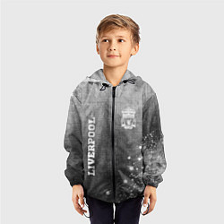 Ветровка с капюшоном детская Liverpool - grey gradient вертикально, цвет: 3D-черный — фото 2