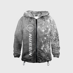 Ветровка с капюшоном детская Nissan - grey gradient по-вертикали, цвет: 3D-черный
