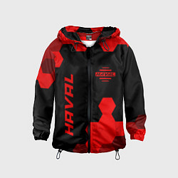 Ветровка с капюшоном детская Haval - red gradient вертикально, цвет: 3D-черный