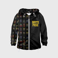 Ветровка с капюшоном детская South park half pattern, цвет: 3D-белый