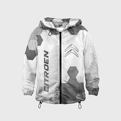 Ветровка с капюшоном детская Citroen - white gradient вертикально, цвет: 3D-черный