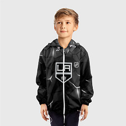 Ветровка с капюшоном детская Лос Анджелес Кингз - НХЛ хоккей, цвет: 3D-белый — фото 2