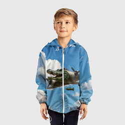Ветровка с капюшоном детская Бомбардиро крокодило, цвет: 3D-белый — фото 2