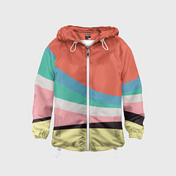 Ветровка с капюшоном детская Спектр июнь, цвет: 3D-белый