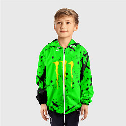 Ветровка с капюшоном детская Monster energy кислотные брызги, цвет: 3D-белый — фото 2