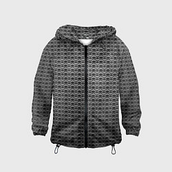 Ветровка с капюшоном детская Стальная кольчуга воинов, цвет: 3D-черный