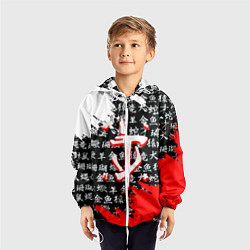 Ветровка с капюшоном детская Doom dark age japan, цвет: 3D-белый — фото 2