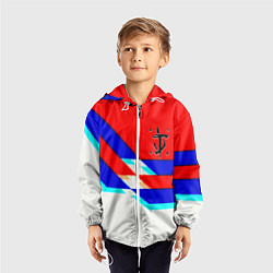 Ветровка с капюшоном детская Doom geometry cyber sport, цвет: 3D-белый — фото 2