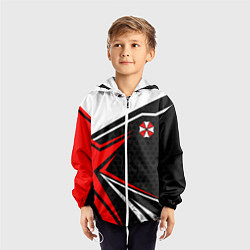 Ветровка с капюшоном детская Umbrella - red uniform, цвет: 3D-белый — фото 2